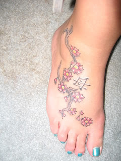 Female Japanese Tattoos With Image Japanese Cherry Blossom Tattoo Designs Especially Japanese Cherry Blossom Foot Tattoo 4