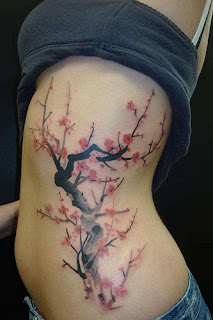 Cherry Blossom Tattoo, Japanese Tattoo, Side Body Tattoo, Female Tattoo, Flower Tattoo, Japanese Cherry Blossom Tattoo, Tattoos, Tattoo Designs, Feminine Tattoo, Sexy Tattoo