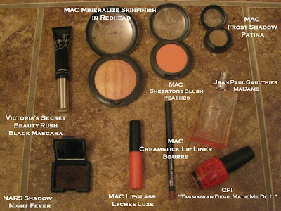peach palette mixed in peach makeup. peach palette mixed in