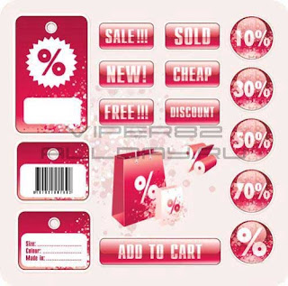  Sale tag stickers vector