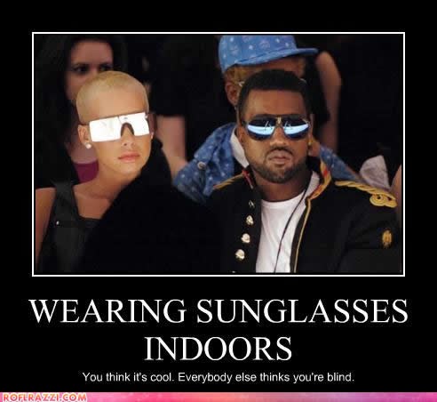 sunglasses in doors