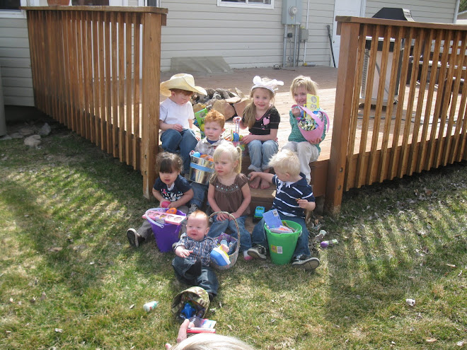 all the kids and their baskets