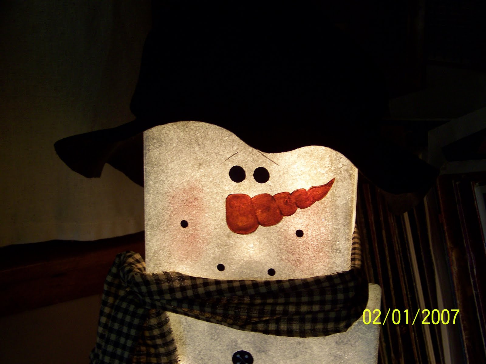 Fence Post to Fence Post Glass Block Snowmen