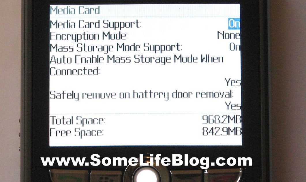 Some Life Blog Blackberry 8800 Mass storage device setup for the
