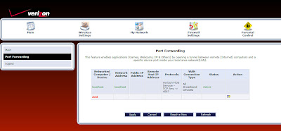 you are brought to the screen called port forwarding where if you have not