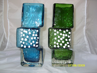Glorious Art Glass Of Whitefriars Deceptive Drunken Bricklayer Vases
