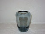 Arctic Blue plain thick wall vase
