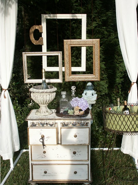 Decoracion para fiestas: los muebles en el jardin