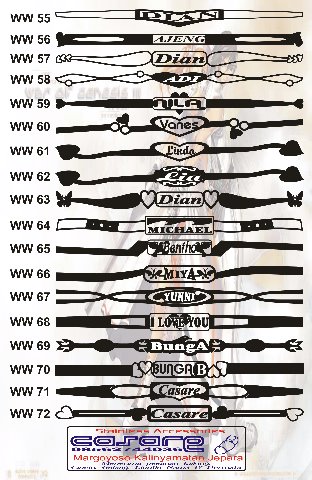 WW 55 - WW 72 :GELANG SUPER