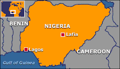 Location of Lafia in Nigeria