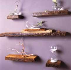 Ideias de decoração | prateleiras rústicas em madeira