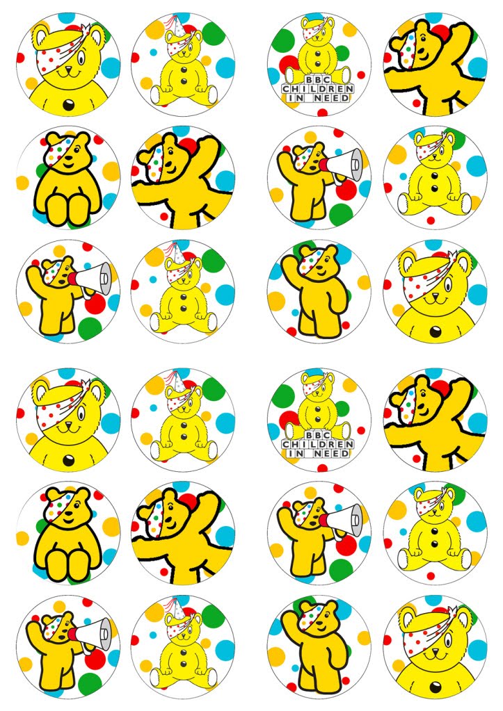 Pudsey Bear Cake Toppers Pudsey Bear Cake Toppers