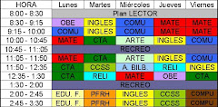 Horario de Clases de 2 A