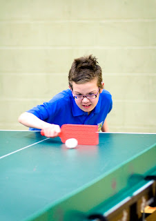 Blackpool Youth Games 2010. Child playing Table Tennis