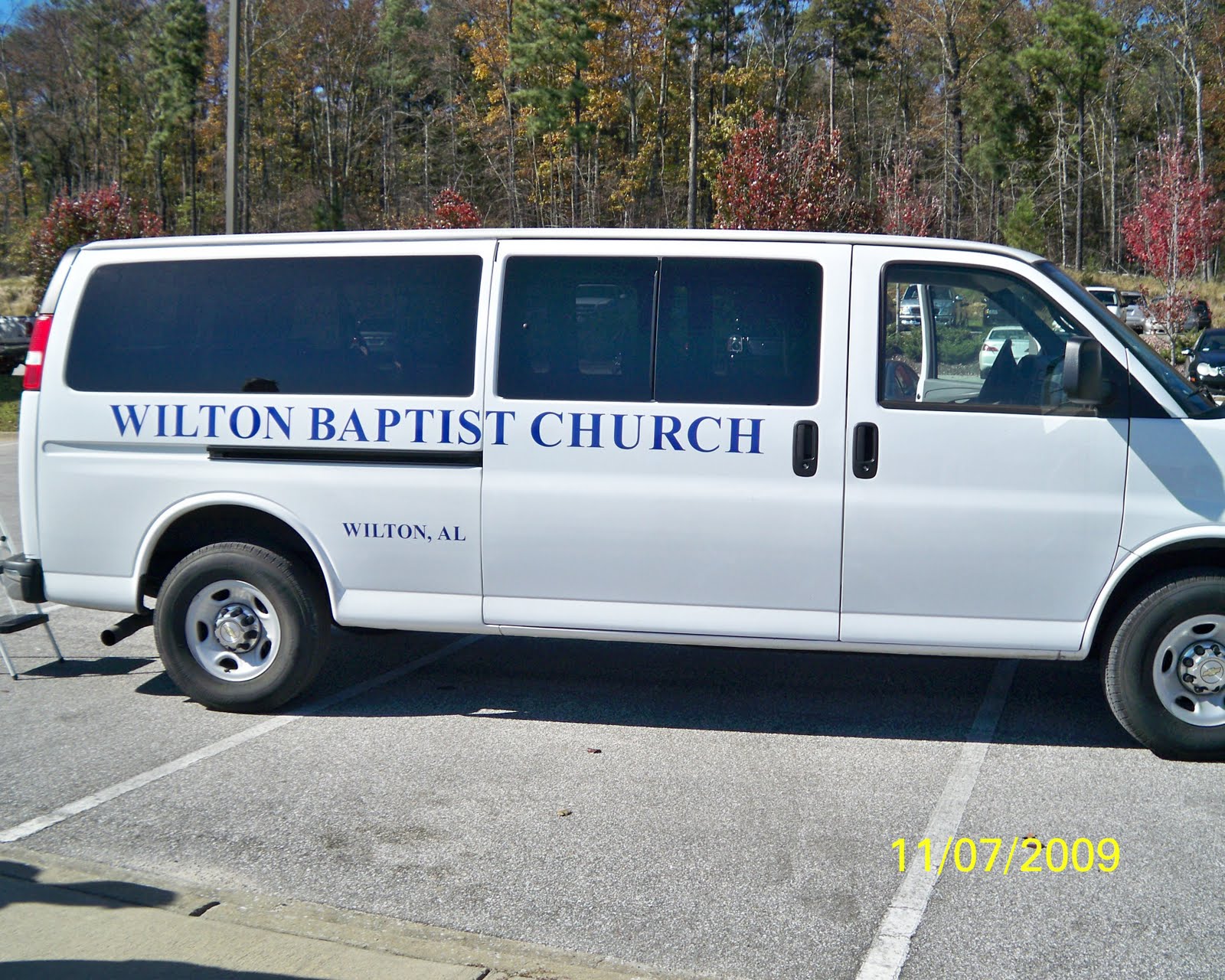 Wilton Baptist Church The Wilton Church van....gets name tagged