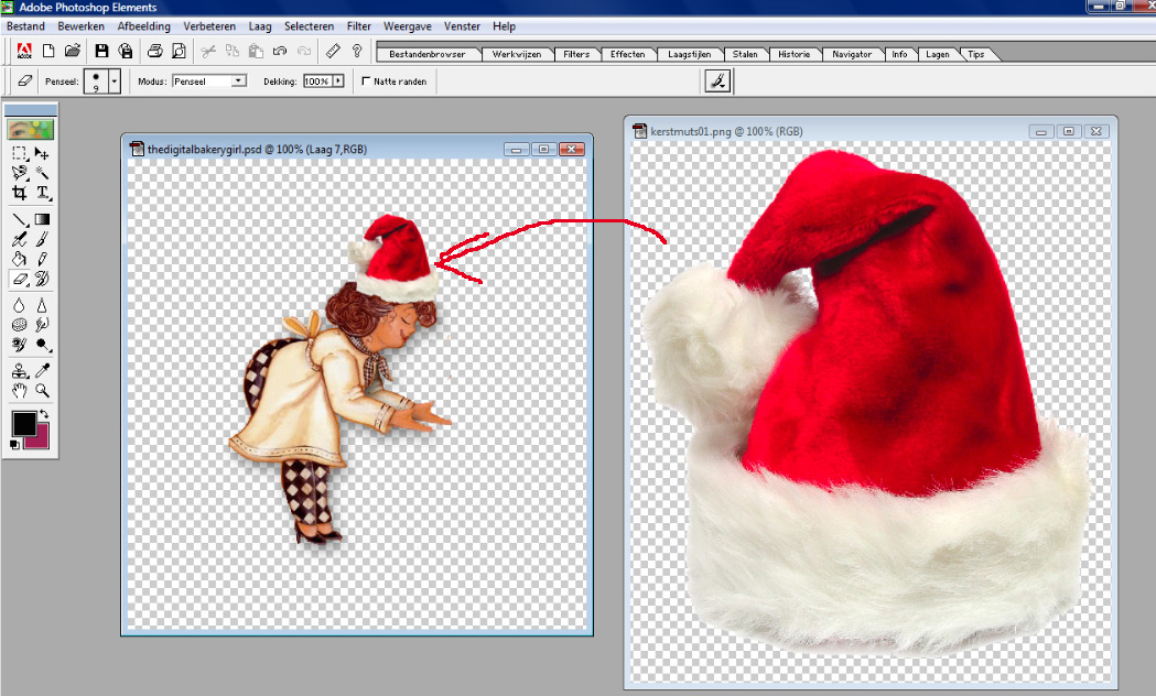 ♥ the digital bakery ♥ Pimp jezelf met een kerstmuts voor de feestdagen