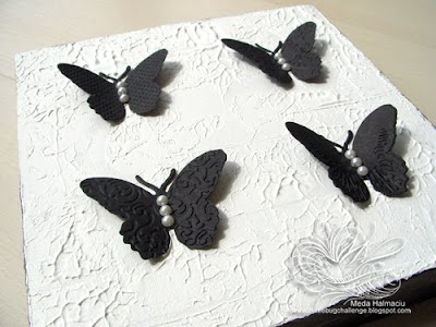black and white buttefly canvas