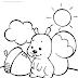 Esquilo com bolota para colorir - desenhos de animais