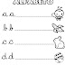 Alfabeto Ilustrado para Completar e Colorir com letra Cursiva