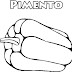 Pimento para colorir - Imagens de Legumes para pintar e imprimir