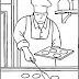 Desenho de Padeira para Colorir - Profissões para Imprimir