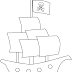 Barco Pirata para Pintar - Desenhos para Colorir