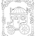 Carro de Princesa para Colorir - Coche caruagem para Imprimir