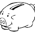 Porquinho mealheiro para Colorir - Desenhos de Animais e Dinheiro