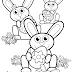 Coelhos da Pascoa para colorir - Desenhos de ovos para imprimir