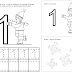 Numero 1 para Colorir - Aprender a escrever numeros