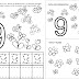 Numero 9 para Colorir - Aprender a escrever numeros