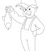 Pescador para Colorir - Desenhos de Profissoes