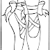 Sapatilhas de Ballet para Colorir - Imagens de Pontas para Imprimir