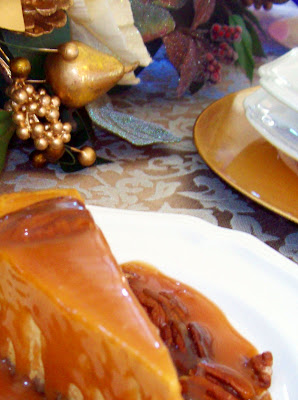 Pumpkin Cheesecake with Buttery Caramel Sauce
