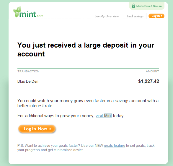 Mint seems to have some security issues with email (also how to delete