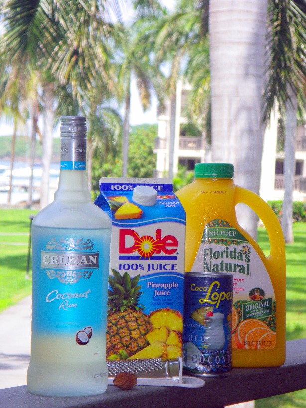 Year on the Grill Painkiller ala Soggy Dollar Bar in Jost Van Dyke British Virgin Island