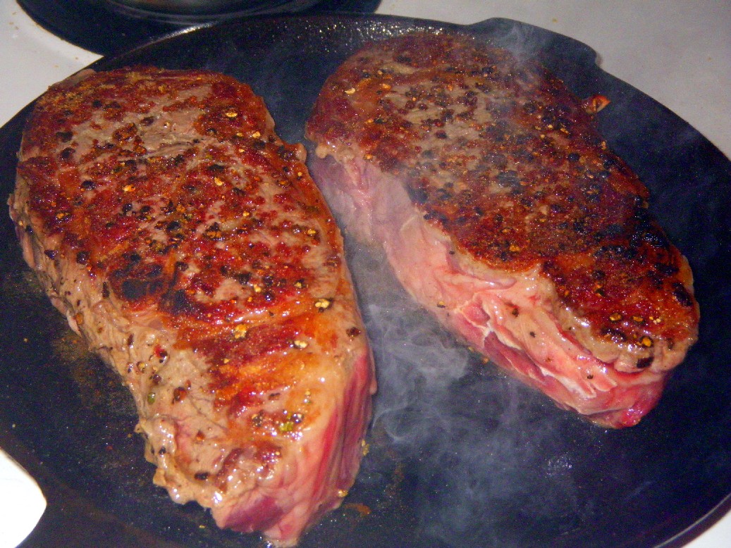 52 Ways to Cook Pan Seared RIB EYE STEAK with a Cognac Pan Sauce ala