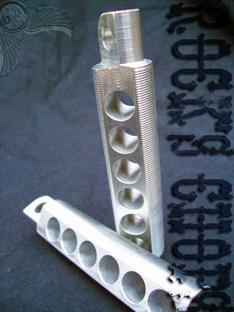 drilled aluminum footpegs | rock's chops
