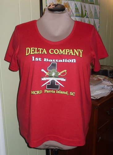 re-used the ribbing from the tee instead of binding the neckline. It