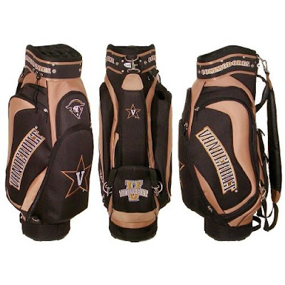 Vanderbilt University Commodores gold and black Vandy golf bag.