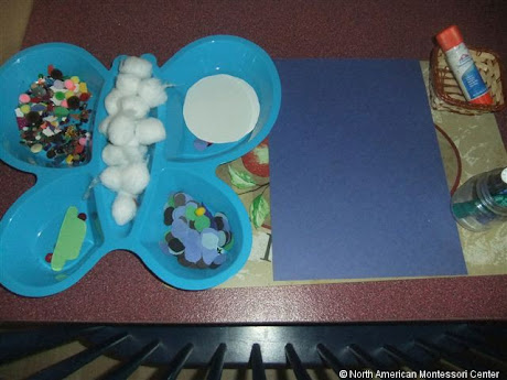 NAMC montessori winter holiday activities decorating snowman