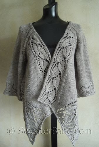 I Knit and Tell: Sweaterbabes Dramatic Lace Wrap Cardigan