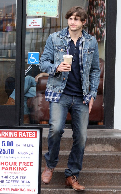 Ashton Kutcher in Double Denim ashton kutcher jeans. Ashton Kutcher in Double Denim