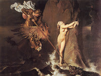 The hero Roger rescues Angelica from the orc; she contemplates whether this is an improvement. Roger délivrant Angélique, by Jean Auguste Dominique Ingres (1819) - public domain, via Wikimedia Commons. The hero Roger rescues Angelica from the orc; she contemplates whether this is an improvement. Roger délivrant Angélique, by Jean Auguste Dominique Ingres (1819) - public domain, via Wikimedia Commons.