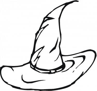 Halloween Witches Hat Coloring Page