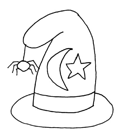 halloween coloring pages: Halloween Witch Hat Coloring Pages, Witch Hat