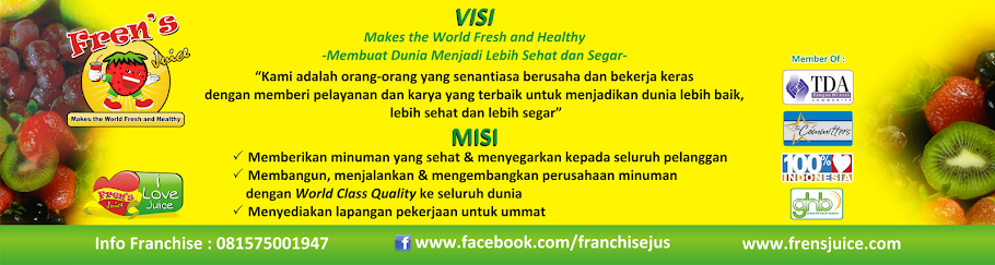 Fren's Juice Franchise  Waralaba Jus Buah Segar dan Sehat