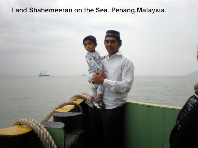 am with father on the sea, penang, malaysia