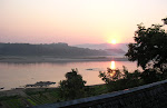 Sun Rise Over Mekong River from Laos