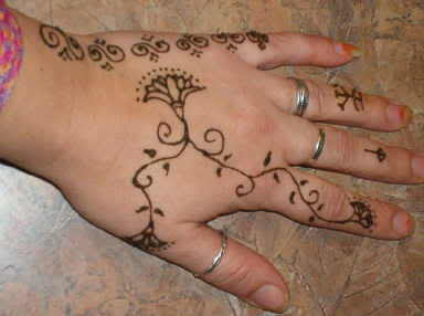 Henna Hand Tattoo Design